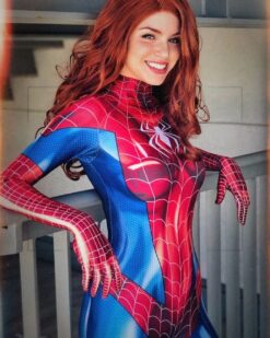 Disfraz Enterizo Cosplay Spiderman Rojo