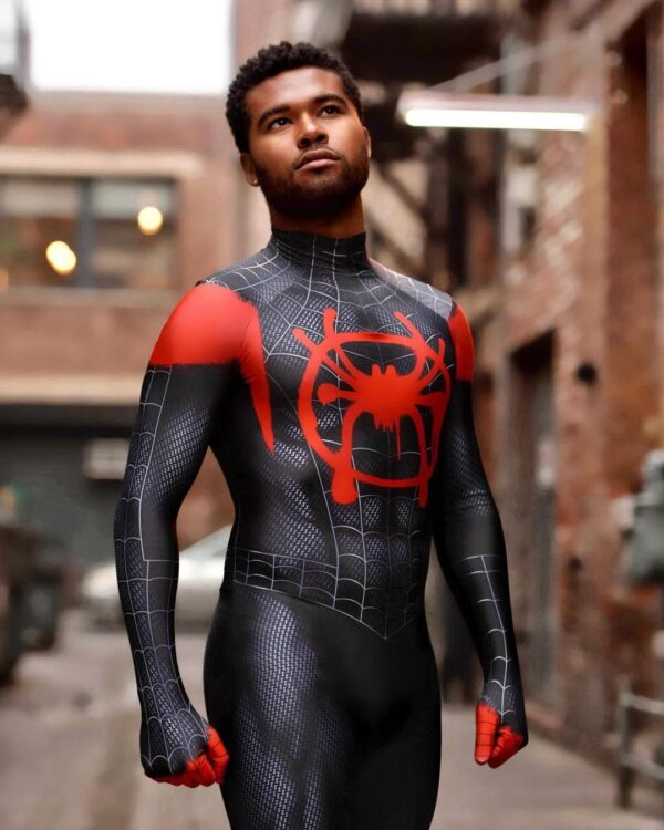 Disfraz Enterizo Cosplay Spiderman Miles Morales sin máscara