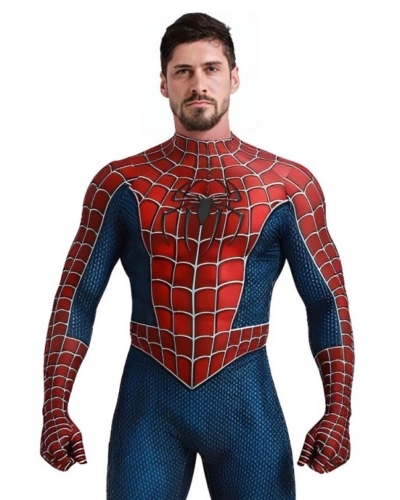 Disfraz Enterizo Cosplay Spiderman Raimi Tobey sin máscara