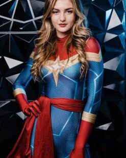 Disfraz Enterizo Cosplay Capitana Marvel Electric