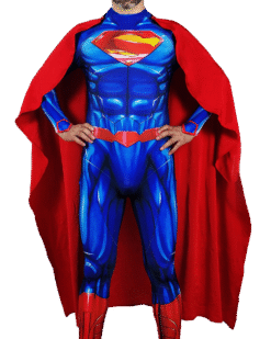 Disfraz Enterizo Cosplay Superman con Capa