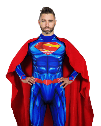Disfraz Enterizo Cosplay Superman con Capa