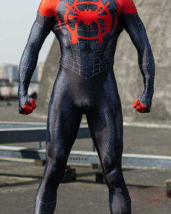 Disfraz Enterizo Cosplay Spiderman Miles Morales con máscara