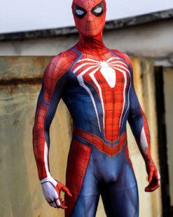 Disfraz Enterizo Cosplay Spiderman PS4 Con máscara