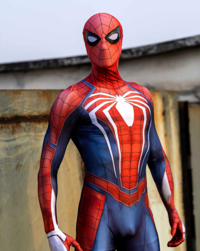 Disfraz Enterizo Cosplay Spiderman PS4 Con máscara