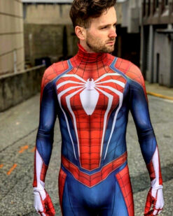 Disfraz Enterizo Cosplay Spiderman PS4 Sin máscara