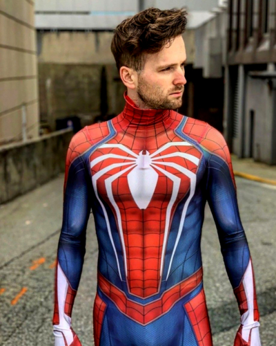 Disfraz Enterizo Cosplay Spiderman PS4 Sin máscara