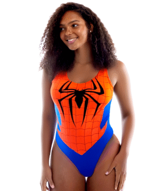 Vestido de baño enterizo Cosplay Spiderman Mujer Araña