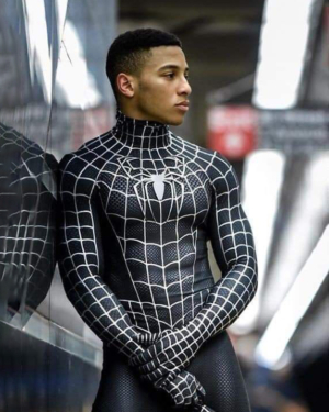 Disfraz Enterizo Cosplay Spiderman Raimi Negro Sin Mascara