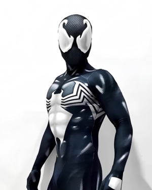 Disfraz Enterizo Cosplay Spiderman Venom Symbiote Con Mascara