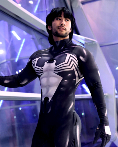 Disfraz Enterizo Cosplay Spiderman Venom Symbiote Sin Mascara