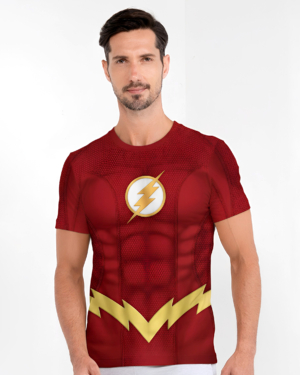 Camiseta Deportiva Cosplay Flash DC