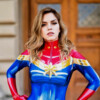 Disfraz Enterizo Cosplay Capitana Marvel