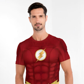 Camiseta Deportiva Cosplay Flash DC