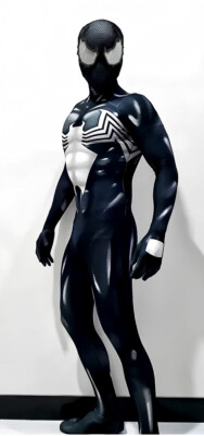 Disfraz Enterizo Cosplay Spiderman Venom Symbiote Con Mascara