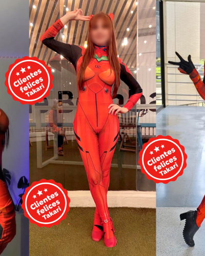 Disfraz Enterizo Cosplay Evangelion Asuka Langley - Image 4