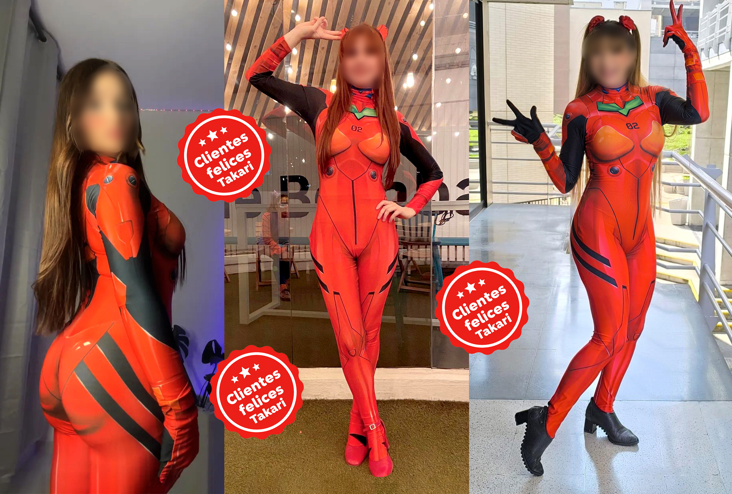 Disfraz Enterizo Cosplay Evangelion Asuka Langley - Image 4