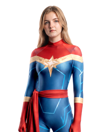 Disfraz Enterizo Cosplay Capitana Marvel Electric