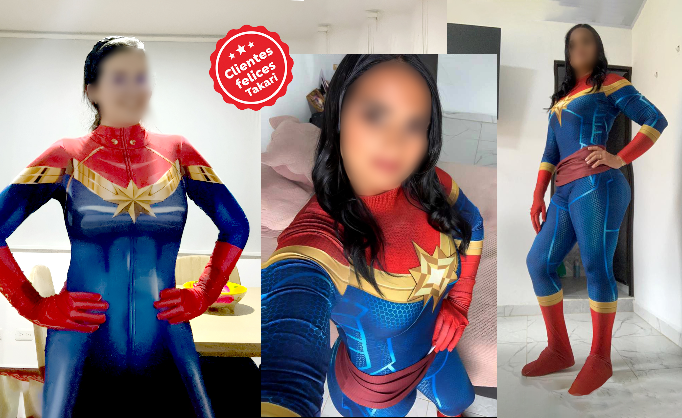 Disfraz Enterizo Cosplay Capitana Marvel - Image 4