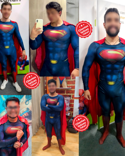 Alternative view of Disfraz Enterizo Cosplay Superman Man of Steel con Capa