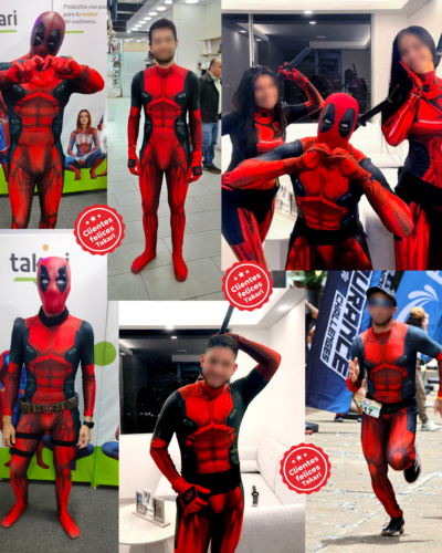 Alternative view of Disfraz Enterizo Cosplay Deadpool Hombre