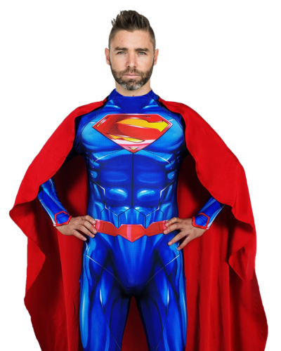 Disfraz Enterizo Cosplay Superman con Capa