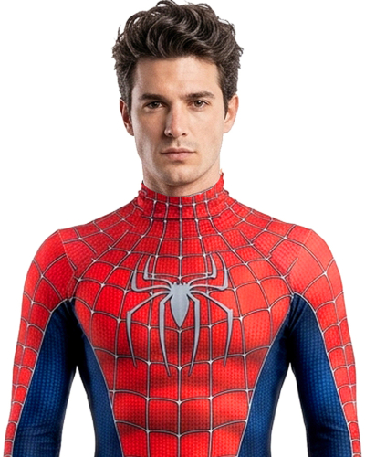 Disfraz Enterizo Cosplay Spiderman Raimi Tobey sin máscara