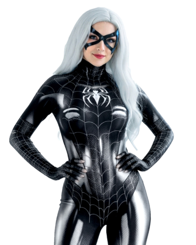Disfraz Enterizo Cosplay Spiderman Black Cat sin Antifaz