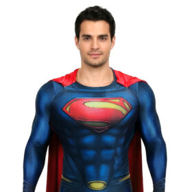 Disfraz Enterizo Cosplay Superman Man of Steel con Capa