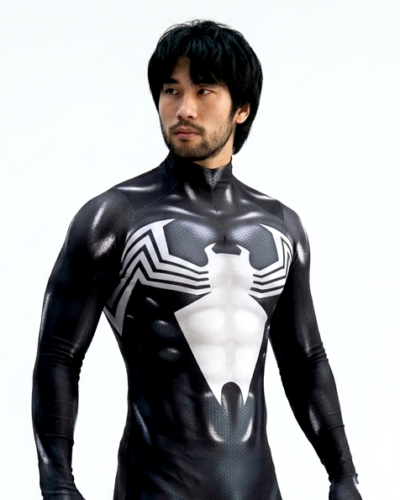 Alternative view of Disfraz Enterizo Cosplay Spiderman Venom Symbiote Sin Mascara