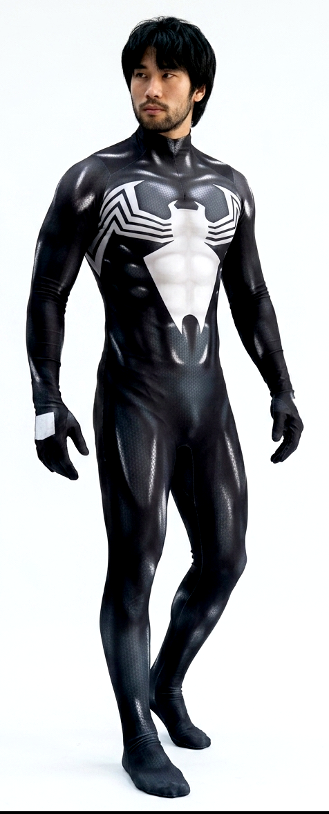 Disfraz Enterizo Cosplay Spiderman Venom Symbiote Sin Mascara - Image 2