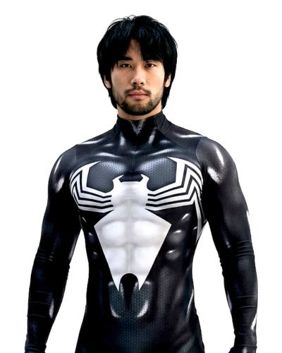 Disfraz Enterizo Cosplay Spiderman Venom Symbiote Sin Mascara
